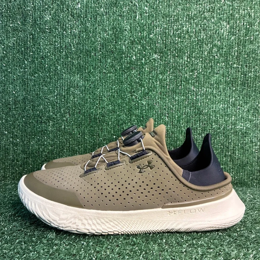 Under Armour SlipSpeed BOA Flow Perforated Training Sneaker Olive Green Mens 8.5